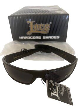 Locs Hardcore Shades Black Sunglasses With Stylish Wrap Design